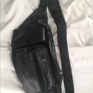 Vintage real leather fanny pack